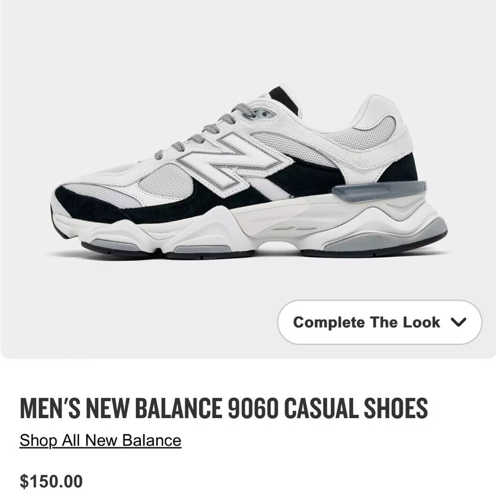 New Balance Men's 9060 Sneakers - White and Black